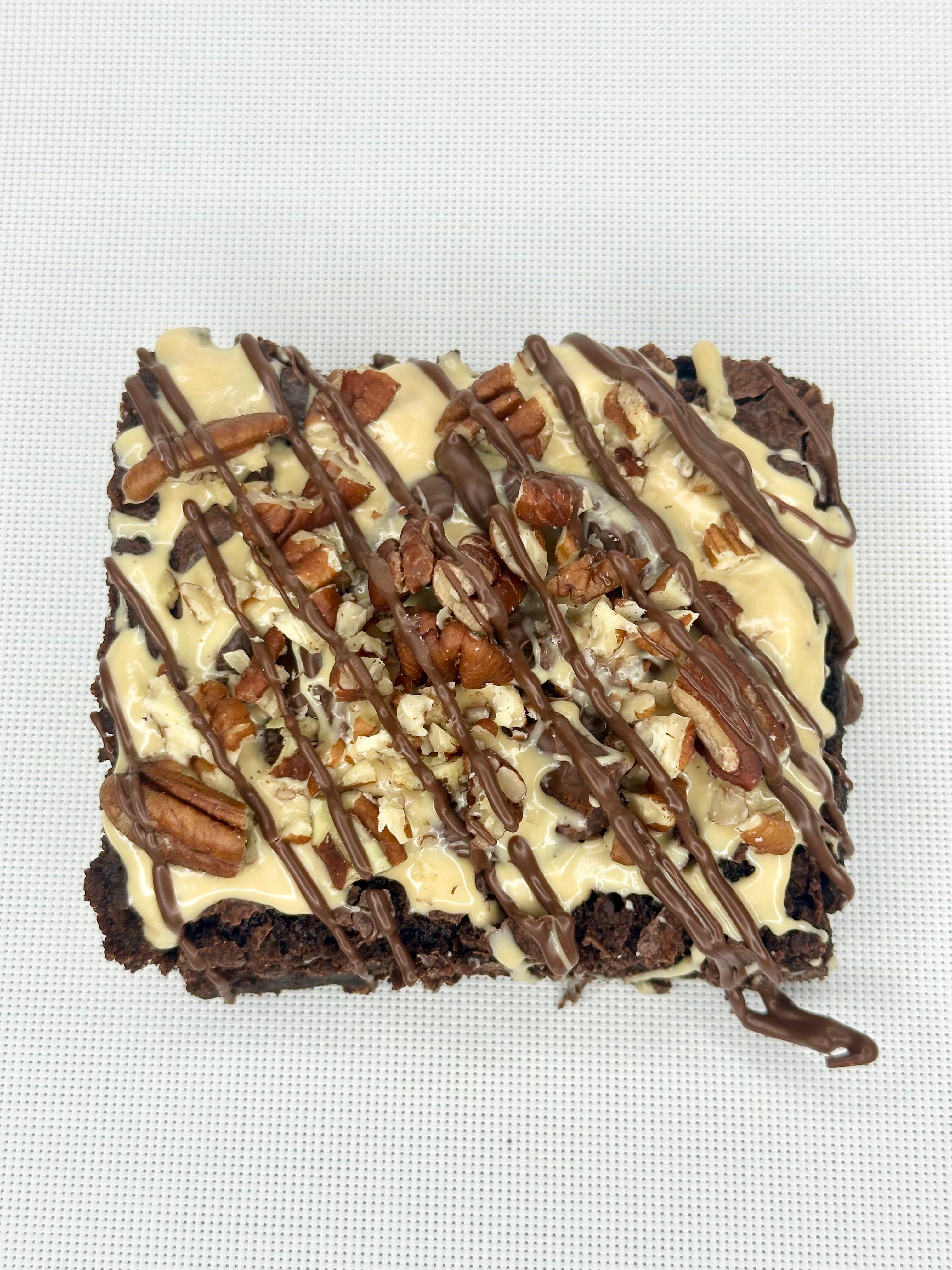 Pecan, Caramel and Chocolate - Big Ol' Friggen Brownie